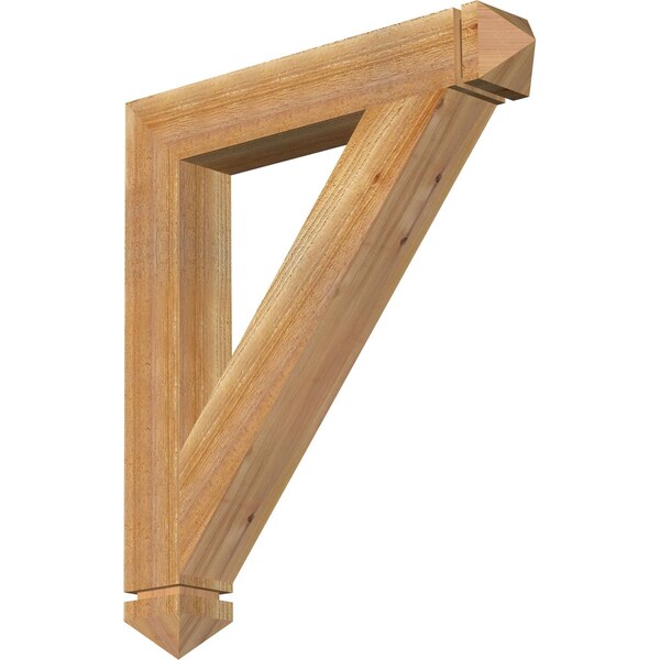 Ekena Millwork Traditional Arts & Crafts Rough Sawn Bracket, Western Red Cedar, 4"W x 26"D x 30"H BKT04X26X30TRA03RWR - main